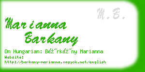 marianna barkany business card